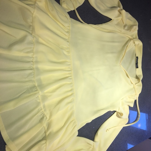 Long sleeve yellow boho dress - Picture 2 of 4